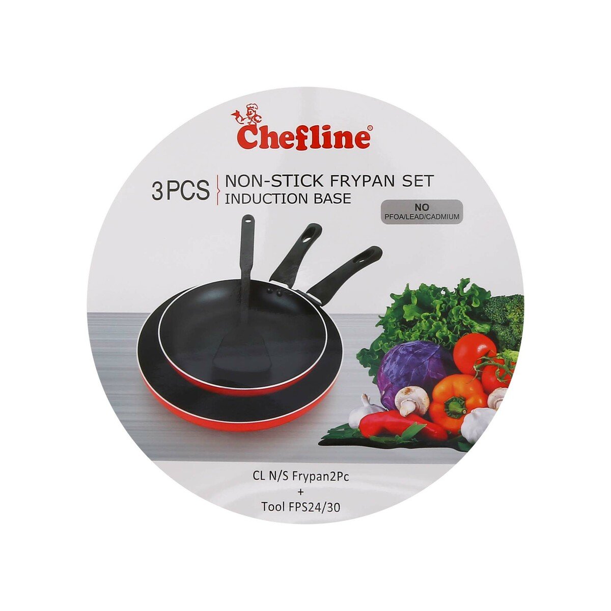 Chefline Non Stick Fry Pan Set with Spatula, 2 pcs,  24 cm + 30 cm, FPS24/30
