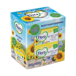 Flora Buttery Vegetable Oil Spread 2 x 500 g