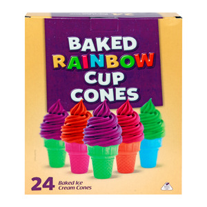 Honeyfield Baked Ice Cream Cup Cones Rainbow 24 pcs