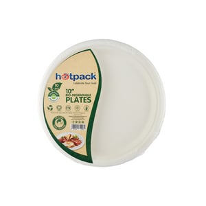 Hotpack Paper Plates Bio-Degradable 10inch 10pcs
