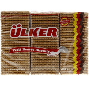 Ulker Petit Beurre Biscuits 3 Packages In 1 450g