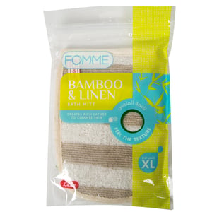 Fomme Bamboo & Linen Bath Mitt XL 1 pc
