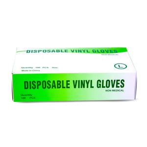 Fomme Disposable Vinyl Gloves Large 100pcs