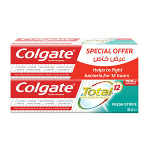 Colgate Total Fresh Stripe Toothpaste 2 x 100 ml