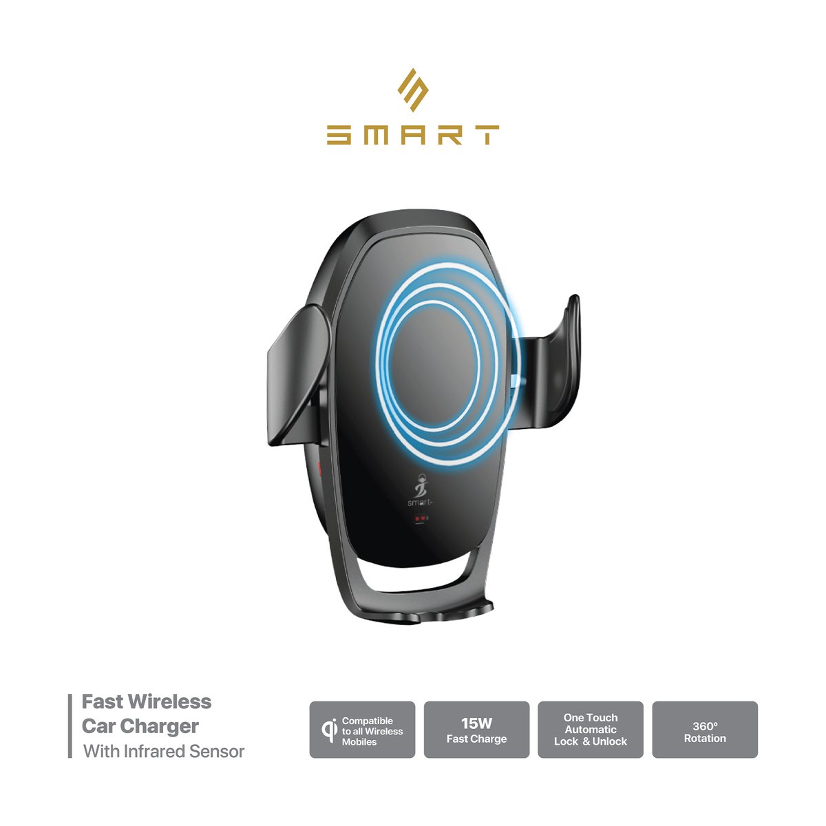Smart Premium Wireless Car Charger FP15W