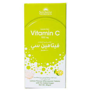 Sunshine Nutrition Vitamin C Lemon Tablets 2 x 80 g