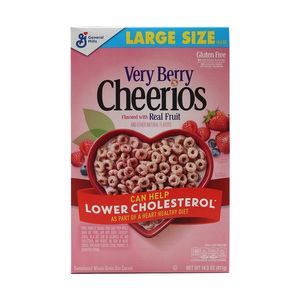 General Mills Cheerios Very Berry Real Fruit Gluten Free 411 g