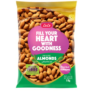 LuLu Supreme Almonds Raw & Real 1 kg