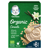 Gerber Organic Cereals Baby Food Wheat Oats & Vanilla From 6 Months 200 g