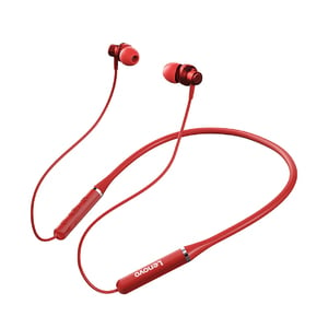 Lenovo Bluetooth Wireless Neckband Earphone, Red, HE05
