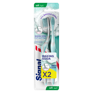 Signal Deep Clean With Baking Soda Soft Tooth Brush 2 pcs