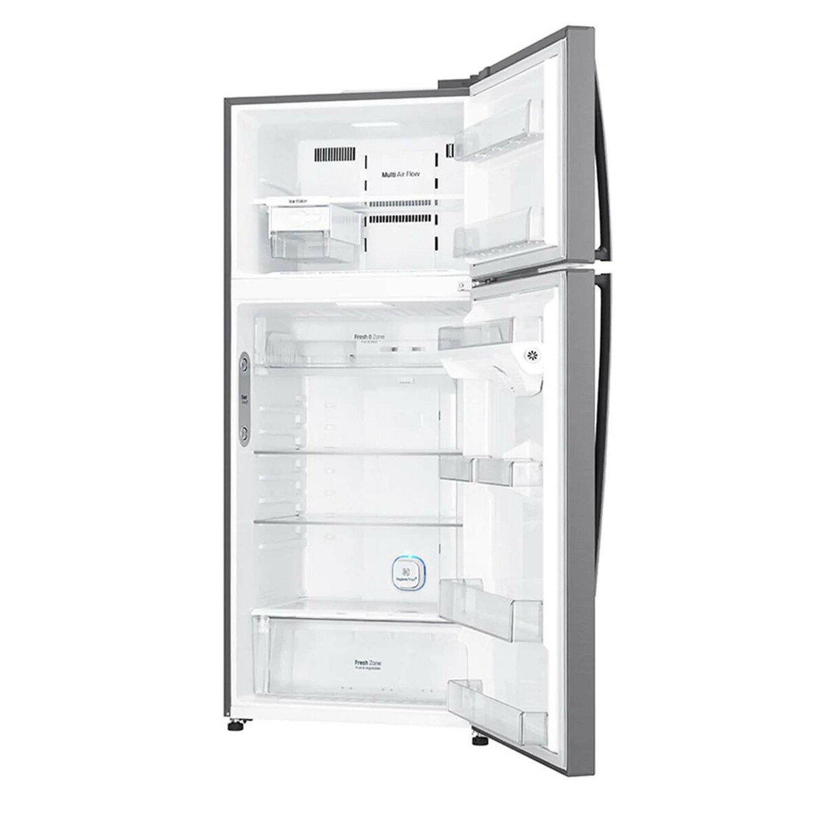 LG Double Door Refrigerator 630Ltr, LINEAR Cooling™, Hygiene FRESH+™, ThinQ™, Platinum Silver, GR-H832HLH
