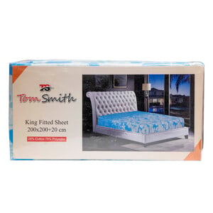 Tom Smith King Fitted Sheet 200x200cm Assorted