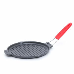 Lava Cast Iron Grill Pan with Handle, Round, 23 cm, GT23