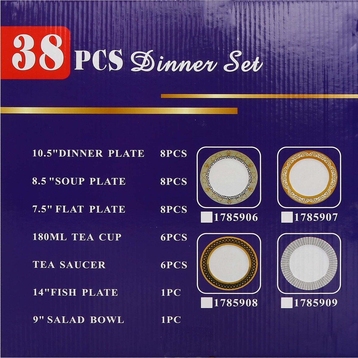 Pearl Noire Dinner Set 38pcs BAOYE216 GL