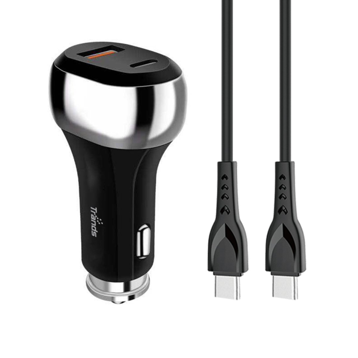 Trands Car Charger with Type-C to Type-C Cable 1 meter TR-AD6519