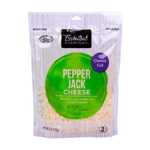 Essential Everyday Monterey Jack Cheese with Classic Cut Jalapeno Peppers 226 g