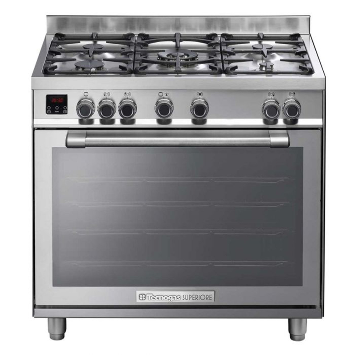 Tecnogas Superiore Ceramic Gas Cooker,Stainless Steel, 90x60, NG170XG5VC