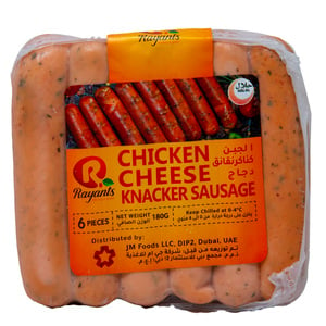 Rayants Chicken Cheese Knacker Sausage 6 pcs