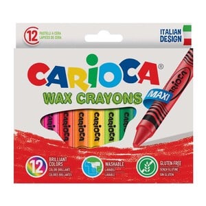 Carioca Maxi Wax Crayons 24pc Pack Assorted