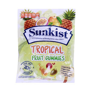 Sunkist Assorted Fruit Gummies Tropical 100 g