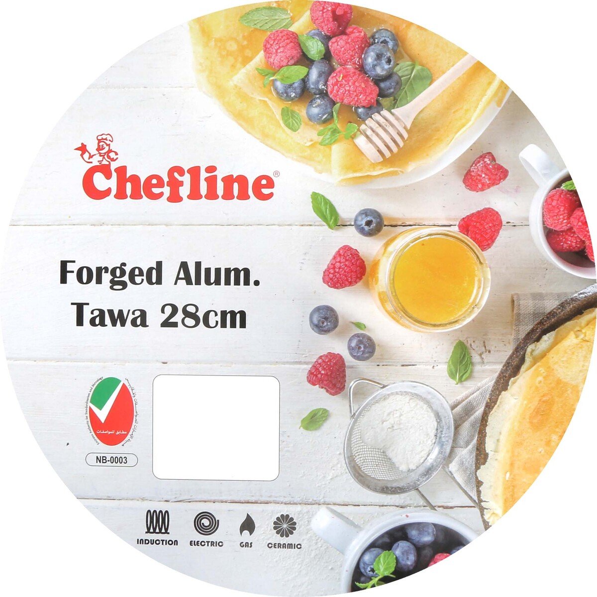 Chefline Forged Aluminium Tawa, 28 cm, MK728