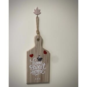 Maple Leaf Home Sweet Home Sign Wooden Wall Art Decor Hanging Board, 30 x 15 x 1.5 cm, 20YX023