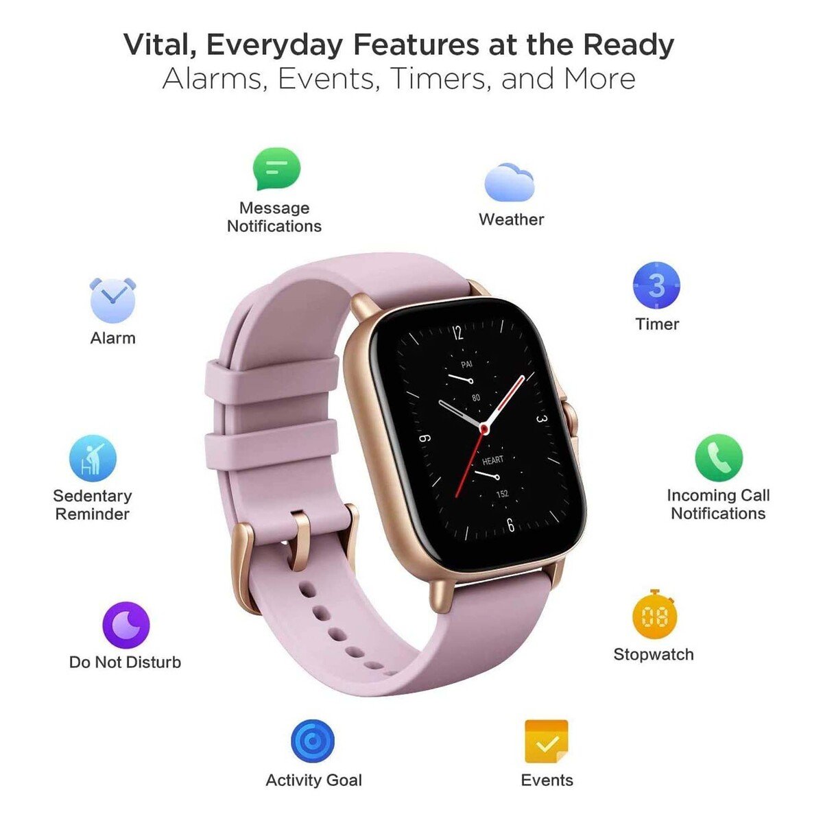 Amazfit GTS 2e Smartwatch Sports Watch with 90 Sports Modes, 14 Day Battery Life, Activity and Health Tracker with 24H Heart Rate Monitor, Sleep, Stress and SpO2 Monitor,Purple