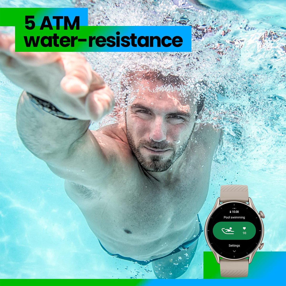 Amazfit GTR 3 (A1971-GTR3 )Smartwatch Integrated Alexa Smart Watch, 1.39 "AMOLED, 150 Training Modes with GPS,Thunder Black