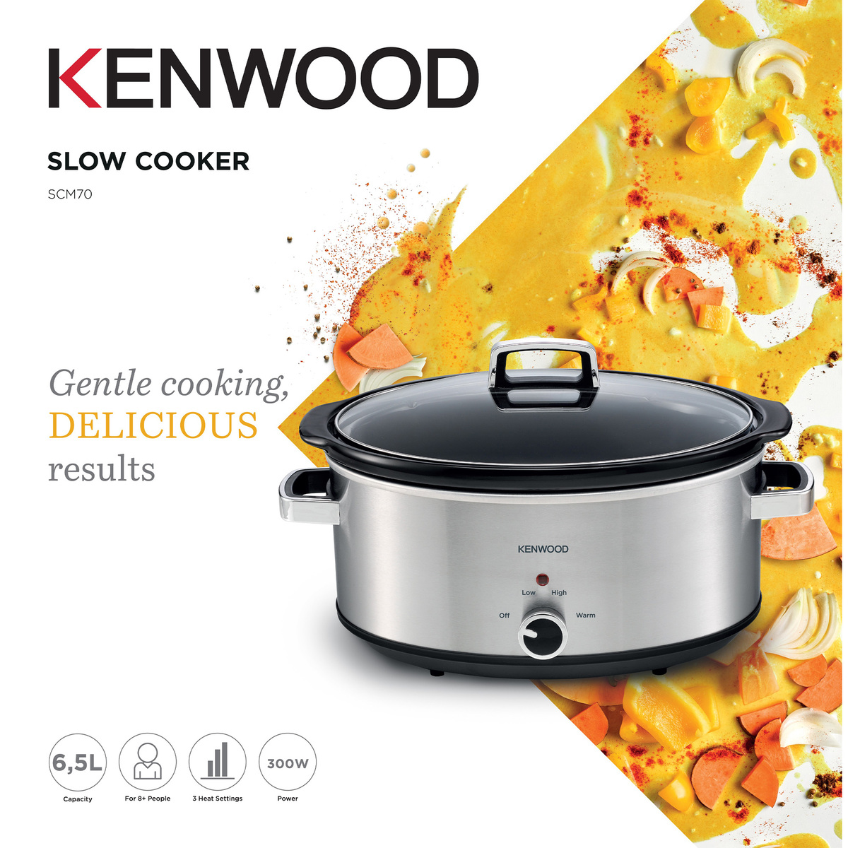 Kenwood  6.5 L Slow Cooker, 300 W, SCM7000S