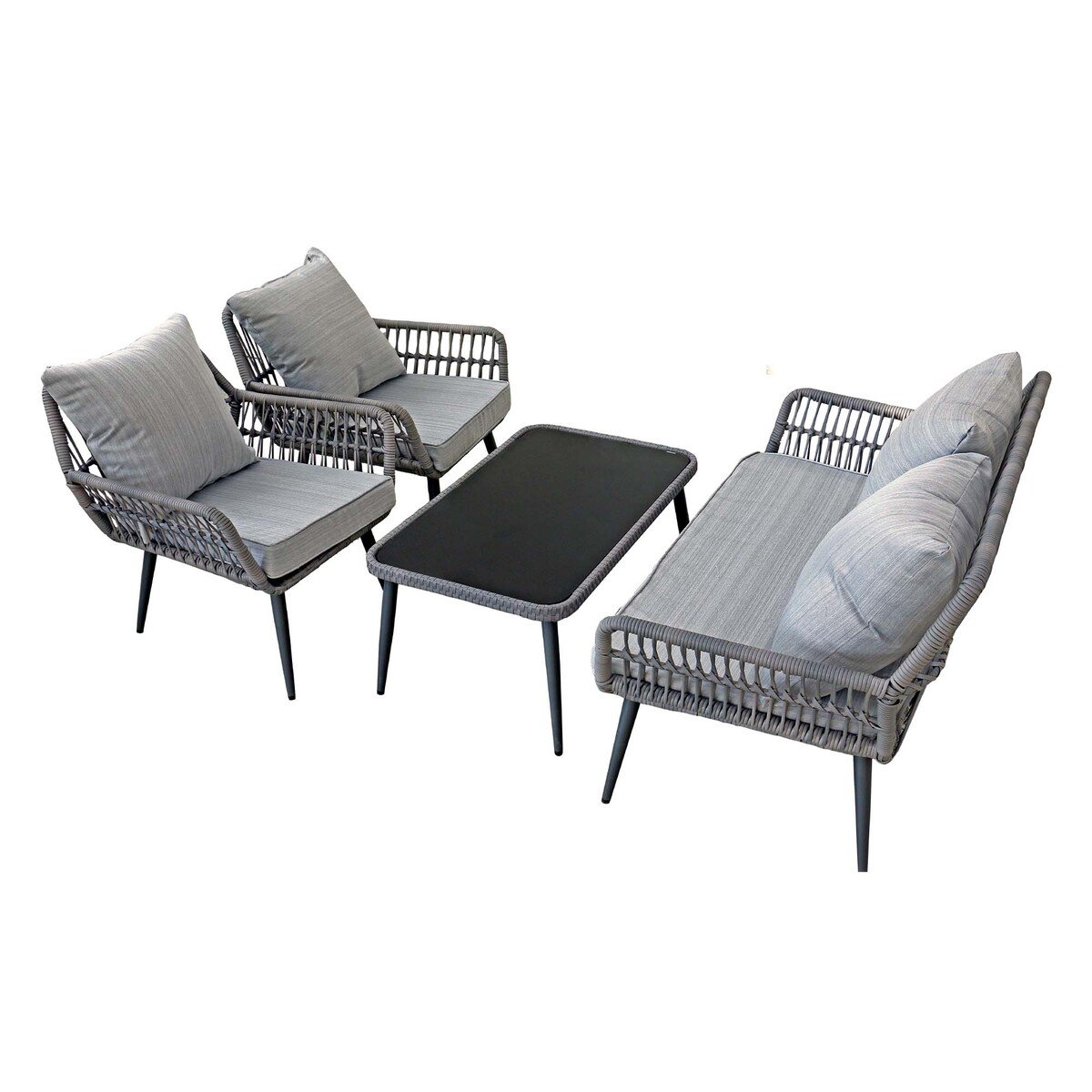 Campmate Lounger Set 4pcs (2 Seater + 2 Chair + Table) CM-210576