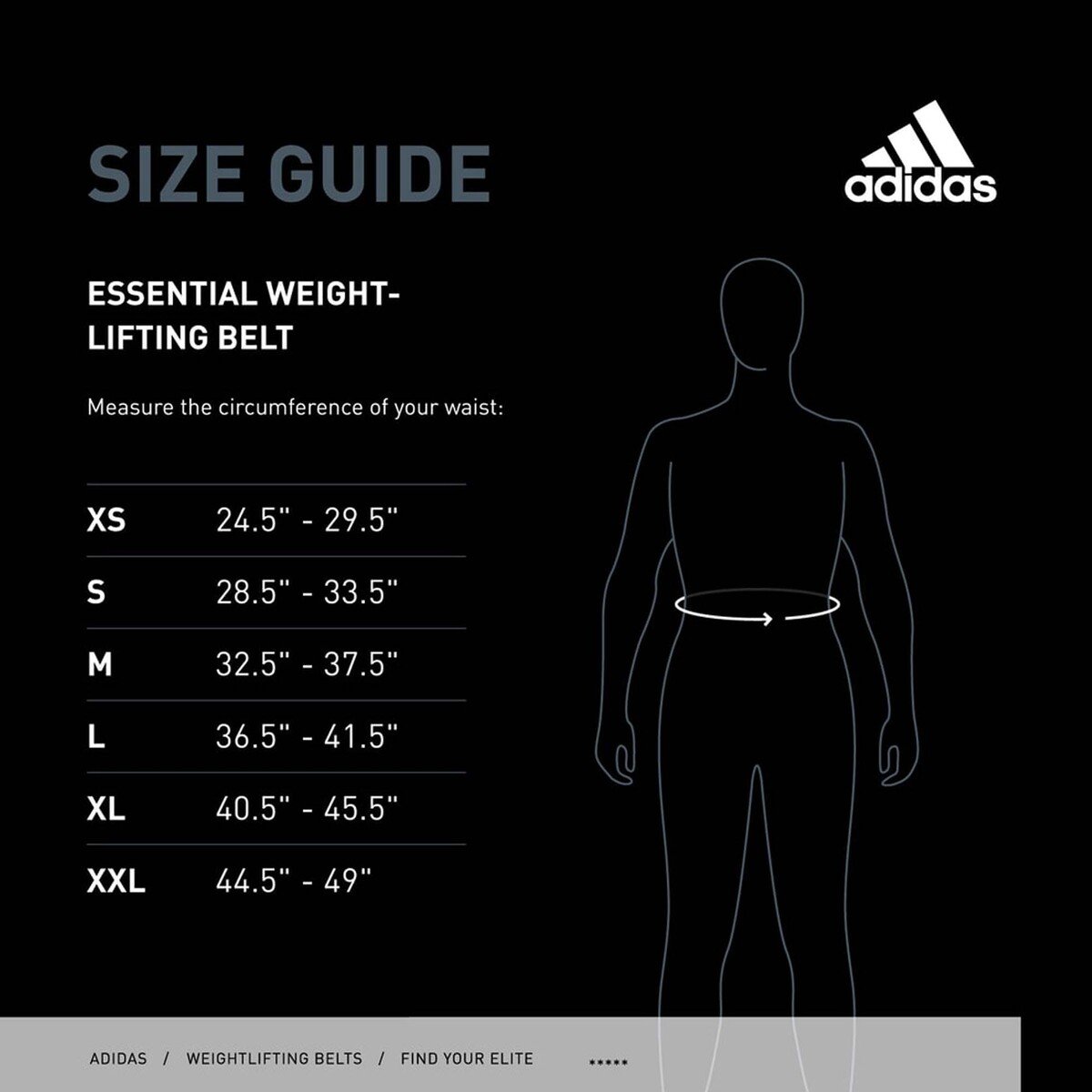Adidas Essential Weightlifting Belt Extra Large ADGB-12256