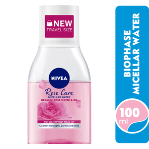 Nivea Makeup Remover Rose Care Biophase Micellar Water 100 ml