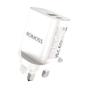 Romoss 20W PD Adapter USB A AND USBC (AC20T-14-134H WH) White