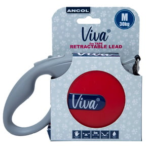 Ancol Viva Red Retractable Tape Lead Size Medium 5m 1pc