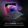 ASUS ZenBook 13 OLED UM325UA-OLED0R5W Slim Laptop, Ryzen 5-5500U 8GB RAM, 512GB SSD, AMD Radeon™ Graphics, 13.3" OLED FHD, Windows 11, Black, English-Arabic Keyboard