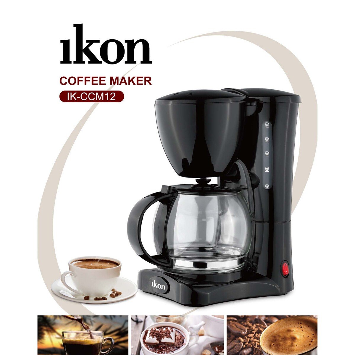 Ikon 12 Cups Capacity Coffee Maker, CCM12