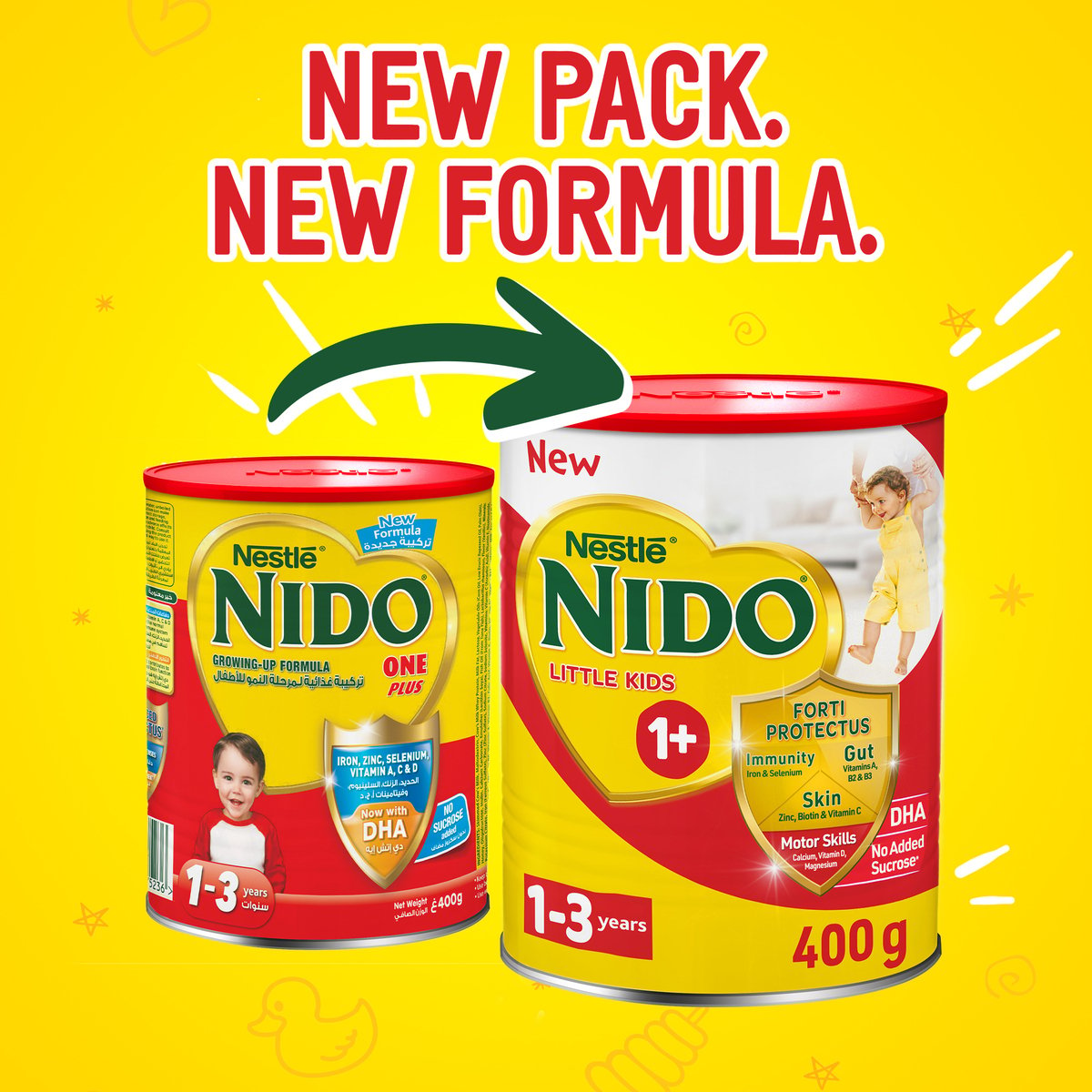 Nestle Nido Little Kids 1+ Growing Up Milk For Toddlers 1-3 Years 400 g