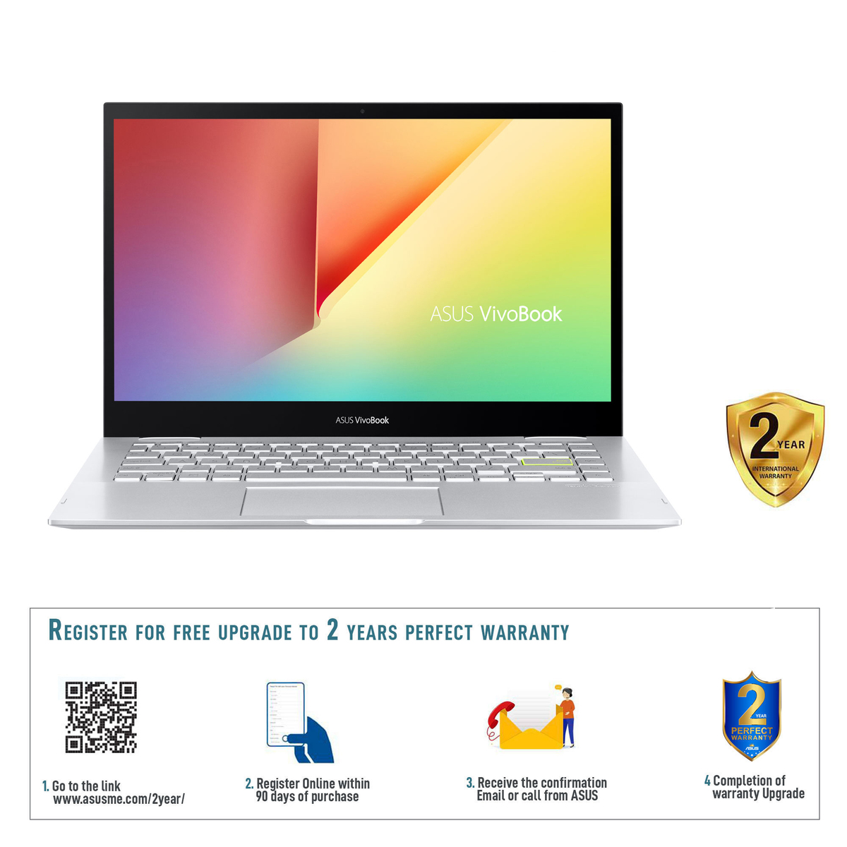 ASUS VivoBook Flip 14 TP470EA-EC450W Touch Laptop, i5-1135G7 8GB RAM 512GB SSD, 14" FHD, Windows 11 Home Stylus included