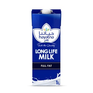 Hayatna Full Fat Long Life Milk 4 x 1 Litre