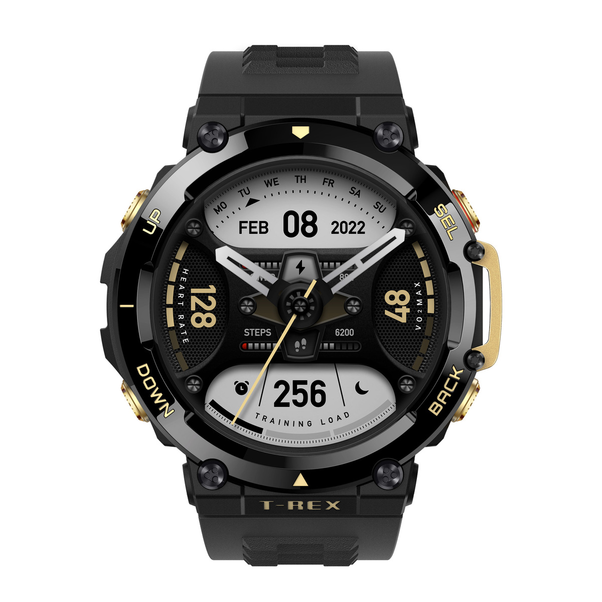 Amazfit T-Rex 2 with 1.39 inch HD AMOLED display screen,Astro Black & Gold(A2170-T-REX-2ASTRO-BLACK-GOLD0