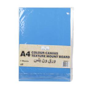 Win Plus Colour Canvas Texture Mount Board A4 EX430 5sheets