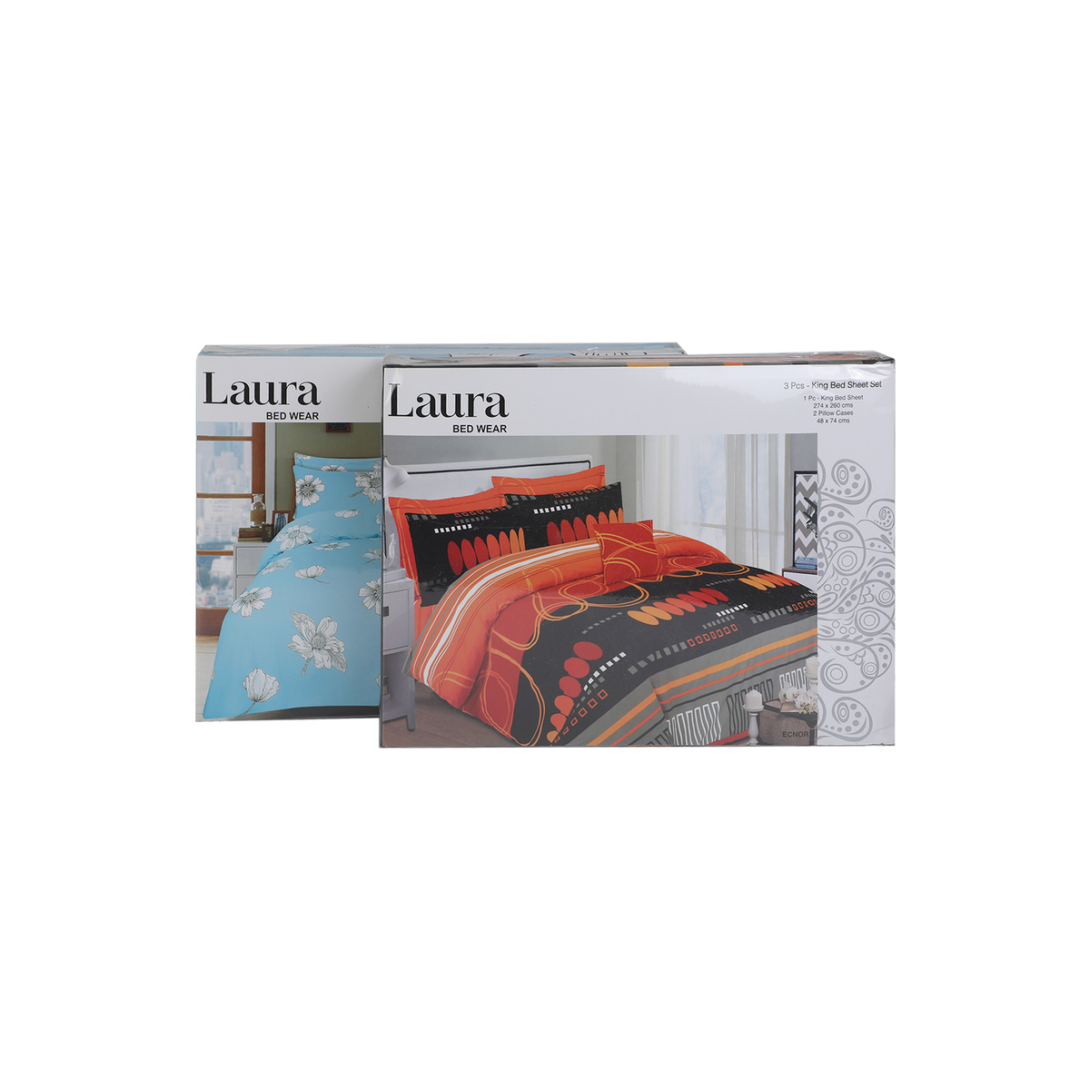 Laura Bed Sheet King 3pcs Set 274x260cm