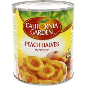 California Garden Canned Peach Halves In Syrup 825 g