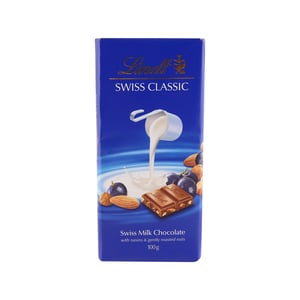 Lindt Swiss Milk Chocolate With Raisins & Nuts 100 g