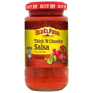 Old El Paso Thick 'N' Chunky Salsa Hot 226 g
