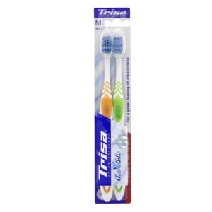 Trisa Toothbrush Flexible Medium Assorted Colours 2 pcs