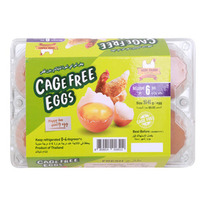 Hen Farm Cage Free Brown Egg, 6 pcs