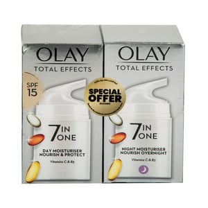 Olay Total Effects 7inOne Night Moisturizer 50 g + Day Moisturizer 50 g