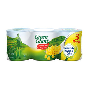 Green Giant No Added Sugar Sweet Corn 3 x 150 g
